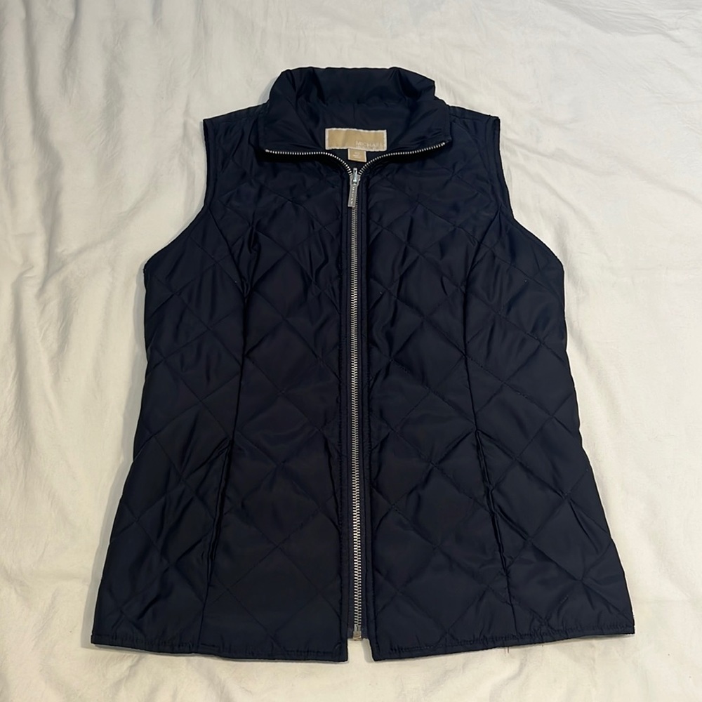 MICHAEL KORS women navy blue vest XS